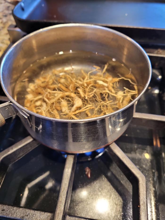 Making the decoction.
