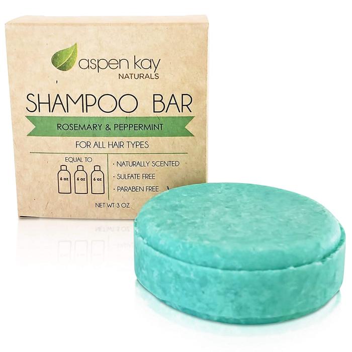 Shampoo can also be bought in bars with cardboard wrapping