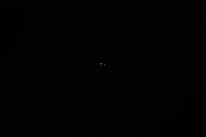 Jupiter and Saturn near conjunction