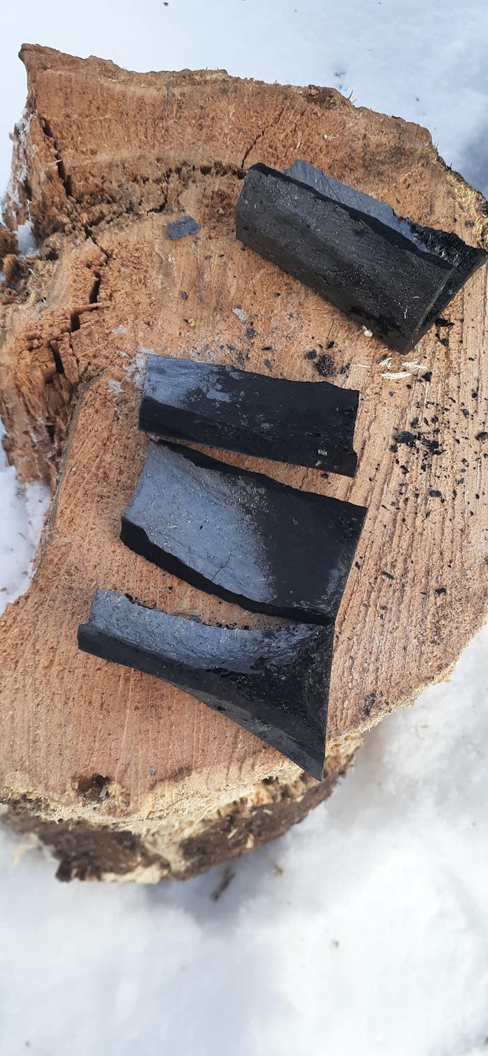 Easily broken by hand