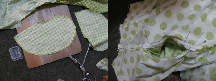 Preparing and inserting pockets