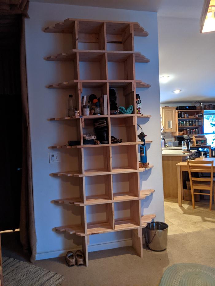 The beautiful shelving Dez and Chris finished for FPH 