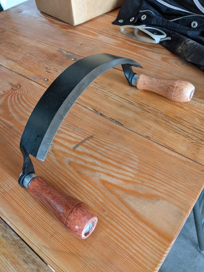 Greg sent a larger draw knife for me to try! 🙏🏻❤️