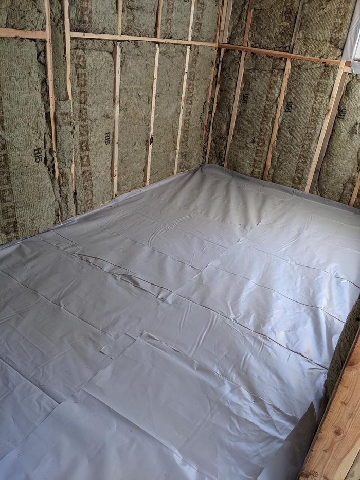 Vapor barrier for our new floor