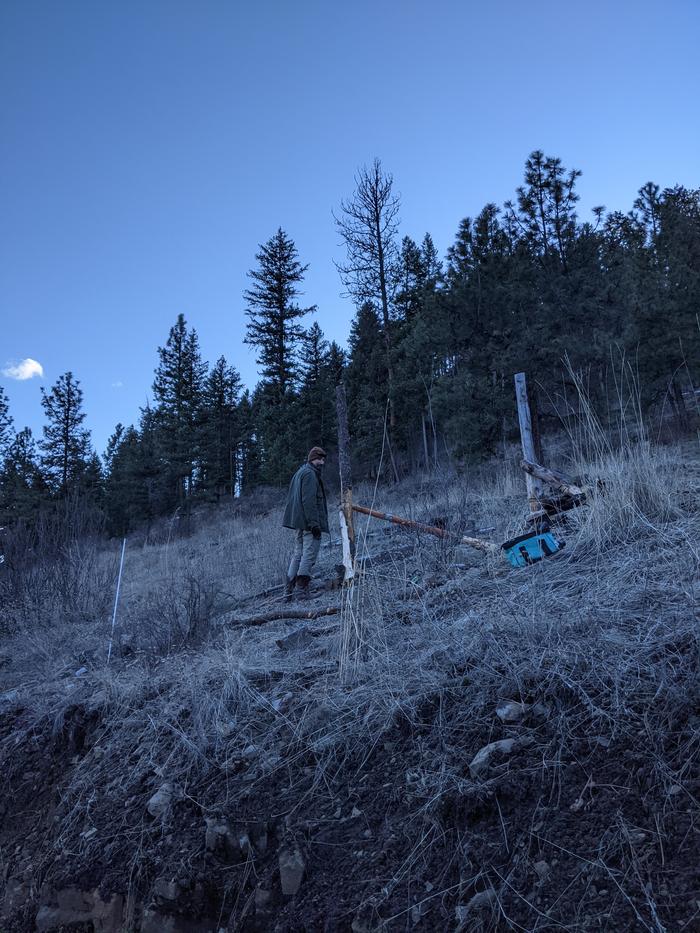 Chris worked on a rock jack yesterday