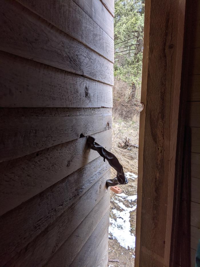New door handle on the Shack