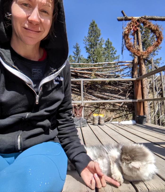 Took a quiet minute to drink kefir in the sun and Zizi joined me. 
