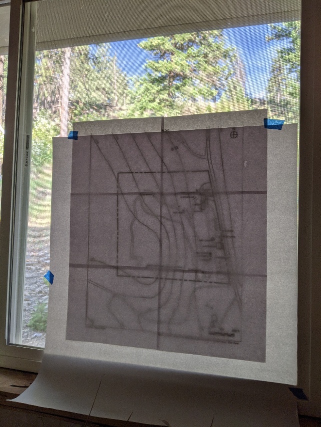 When you don't have a light table - improvise. 