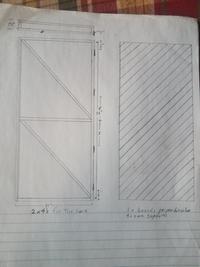 sketch of wofati greenhouse door