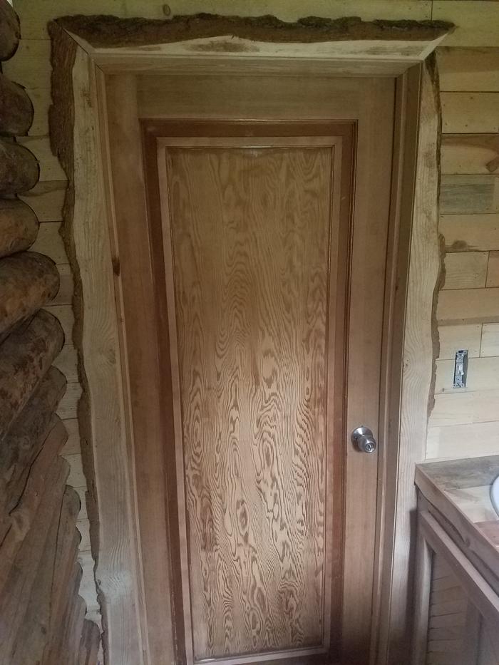 Use some freshly mill bits to trim around the door.