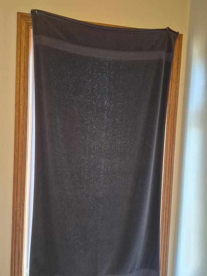 Bath towel "curtain"