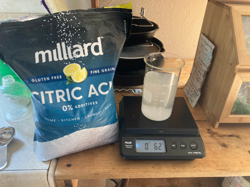 62 grams of Citric Acid Added