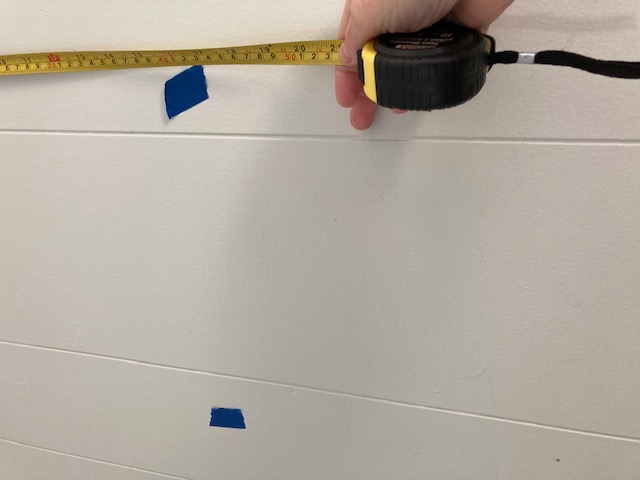 Measuring where the fasteners should be