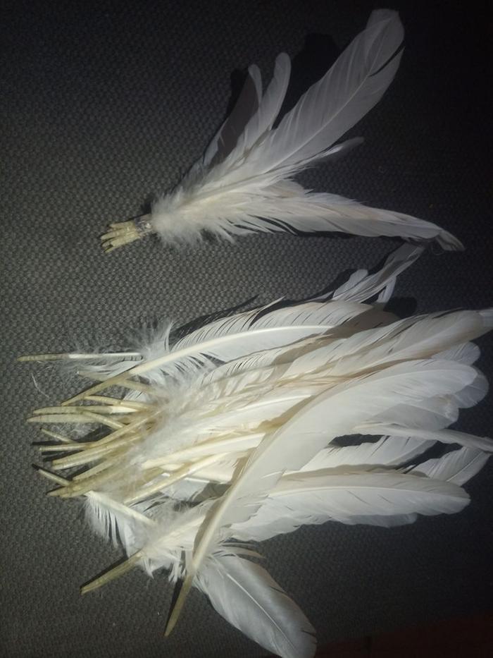 Used a small metal ring to give extra strength to the inner feathers