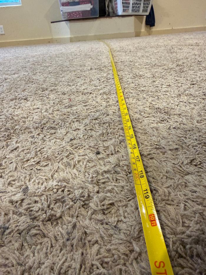 It’s closer to 12 feet, but my tape measure doesn’t go that far 