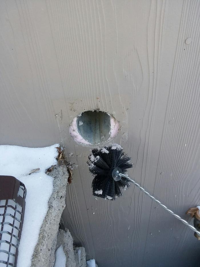 Fished the brush down as far towards the dryer as possible several times