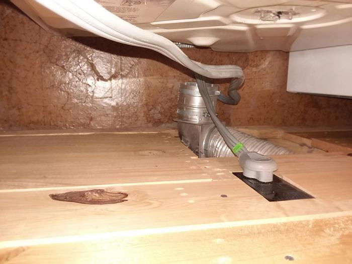 After of the area around the duct - before reattaching