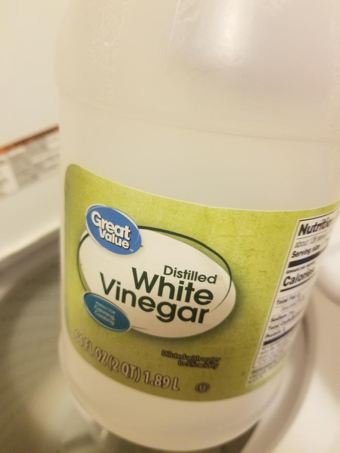 filling with vinegar 