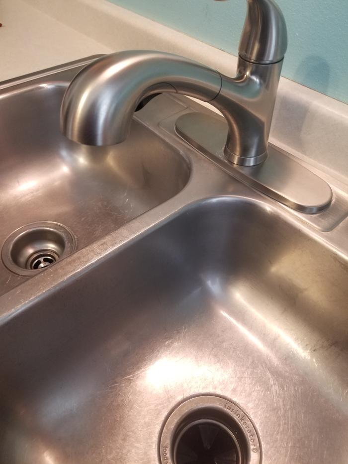 polished up the sinks and faucet 