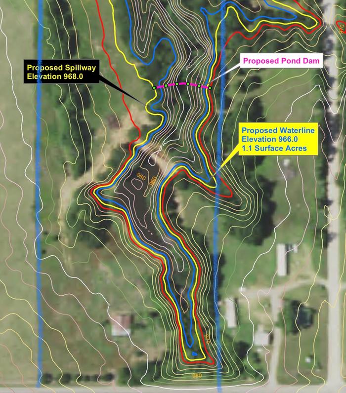 NRCS drawing to rebuild dam