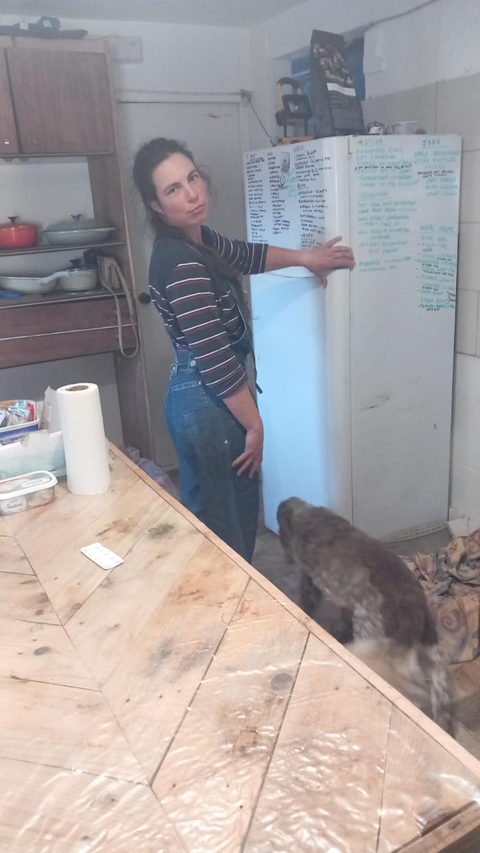 Island top showing herringbone design