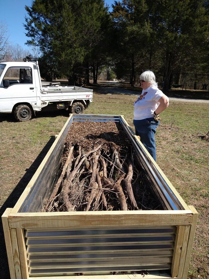 Raised Bed while filling.