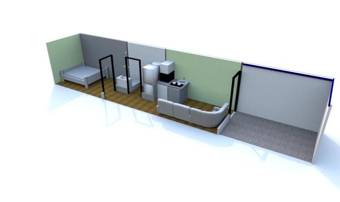 the second bedroom into a workshop
