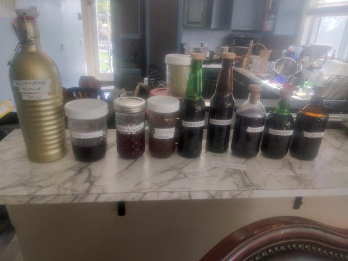 finished elderberry syrups