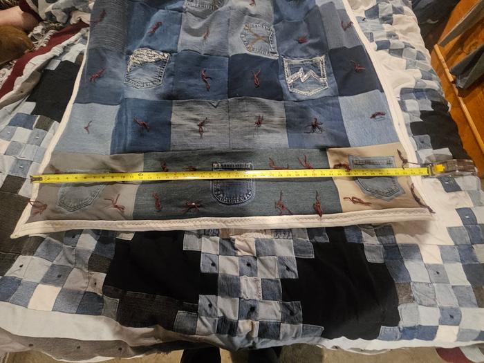 Finished measurement on quilt