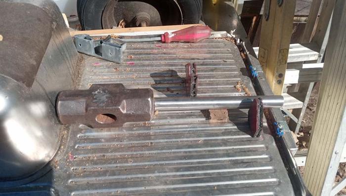 My set up on an old sink with a wood shim - it worked!