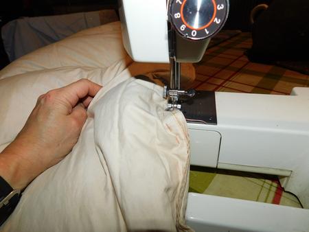 machine sewing feather eiderdown