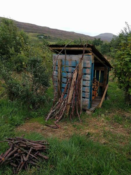 simple wood shelter
