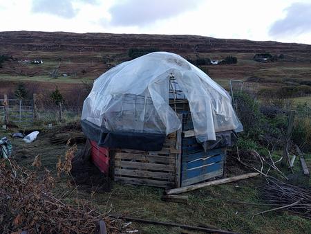 plastic sheet roof needs securing