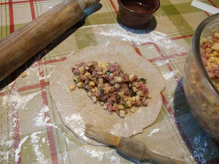 assembling a british pasty