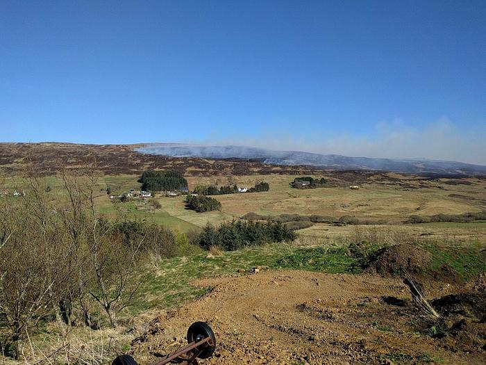 fire on hillside on Skye April 2025