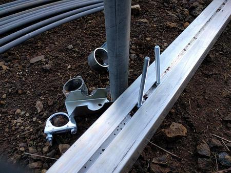 polytunnel baserail fittings for aluminium extrusion