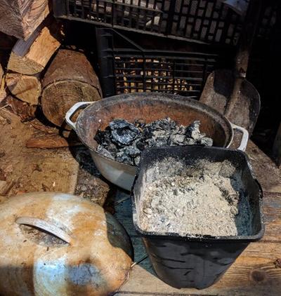 separating charcoal from wood ash