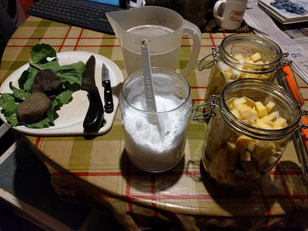 ingredients for making a vegetable pickle