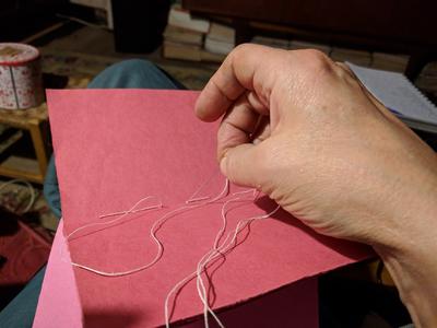book binding by hand