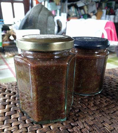 two jars of fuchsiaberry jam