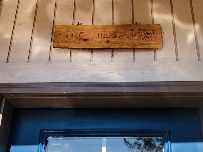 Beautiful new sign for the library made by one of the PTJ attendees 