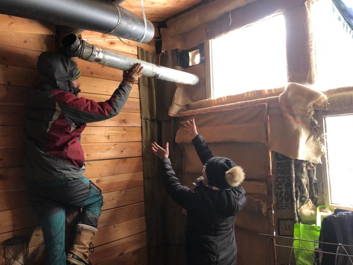 Setting up the cottage Rocket at the dogstar and switching out the 4” pipe to 6”