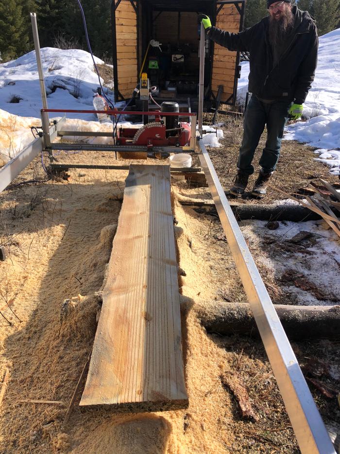 Milling some wood for the solarium ceiling 