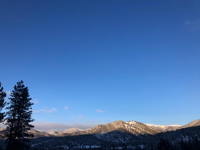 Sun setting at basecamp 