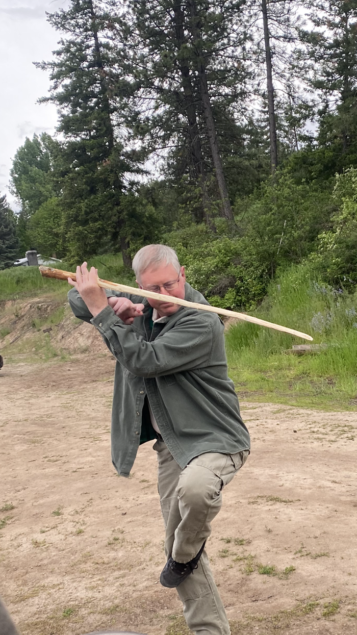 Alan Booker.... permaculture ninja.. (photo curtesy of Bruce, a fellow attendee)