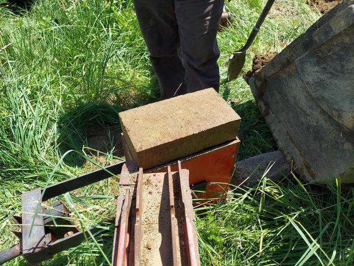 Ejection of first test brick of section 1