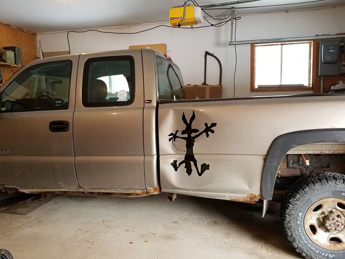 disguise a dent in your car splat!