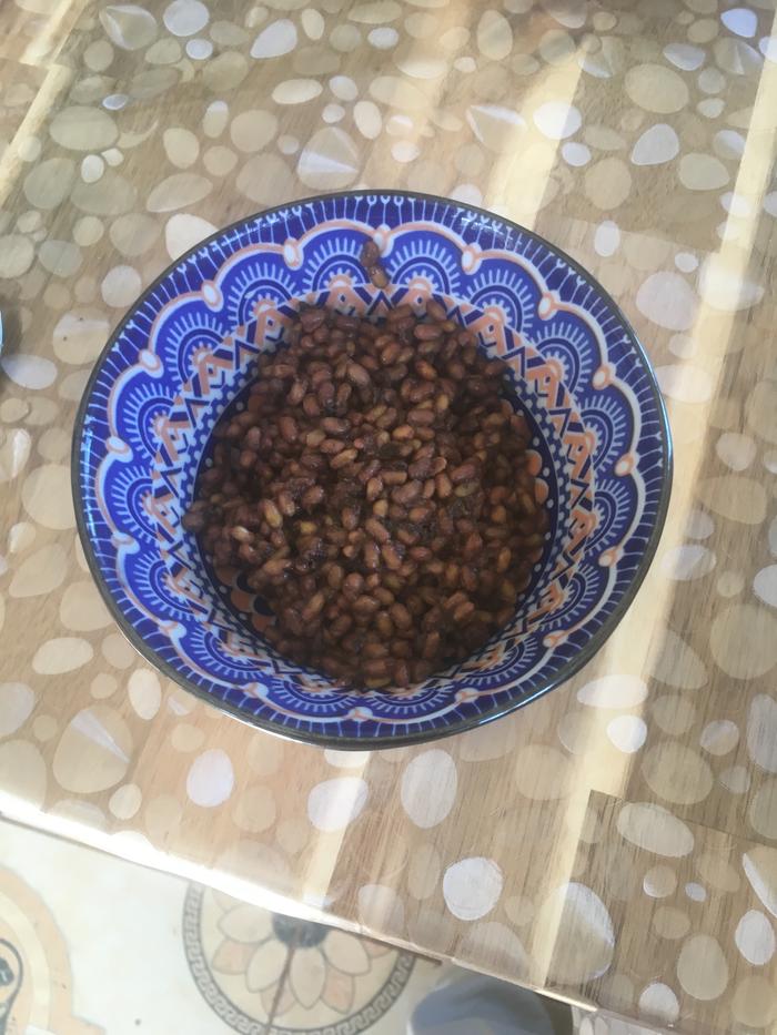 Caragana arborescens siberian pea tree cooked beans ready to eat
