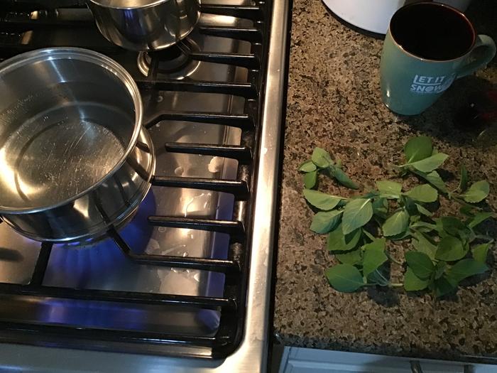 Prepped leaves