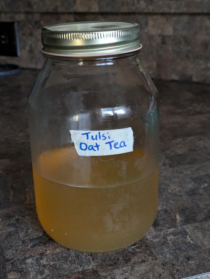 Tulsi oatstraw tea